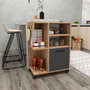 Hanah Home Rebusa Armario Multiusos Pino Atlántico y Antracita